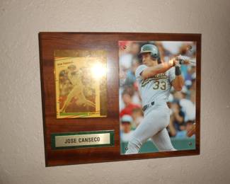 Jose Canseco wall Picture w/ Card