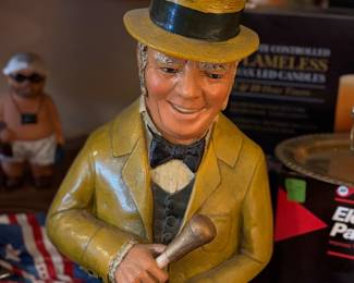 Vintage gypsum 1843 Bourbon whiskey chalk Ware WC Fields barware