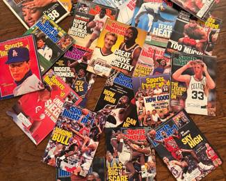 A lot of 1980s sports illustrated magazines, Michael Jordan the bulls