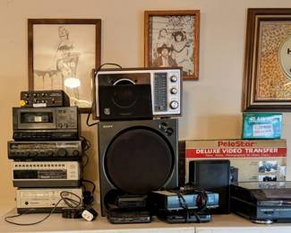 VCR’s, stereo receivers, turntables, vintage electronics