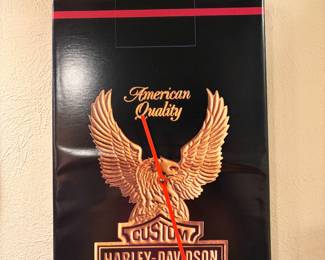 Vintage cigarette advertising Harley Davidson clock