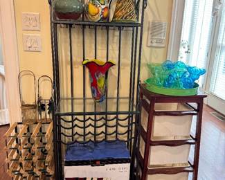Bakers Rack and wine racks