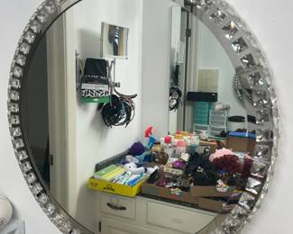 Lighted bathroom mirror