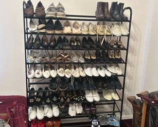 Racks and racks of women’s shoes; 6 to 7-1/2