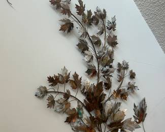 Metal leaf wall art - looks like Curtis Jere