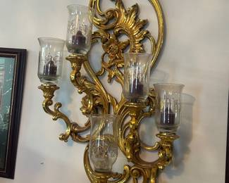Hollywood regency wall sconce 
