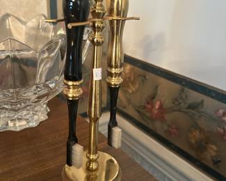 Brass toothbrush/holder