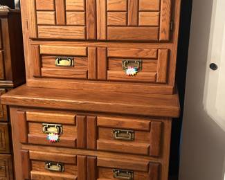 Oakwood night stand and tv stand