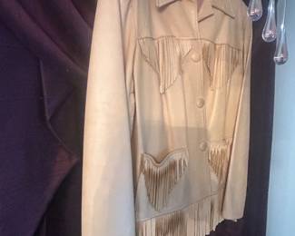 Vintage Buckskin double fringe jackets