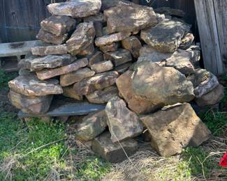Pile of landscape rocks