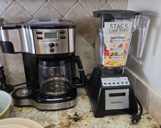Hamilton Beach coffee maker and Blendtec blender