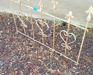 wrought iron fence garden border edging yard art