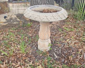 Concrete bird bath