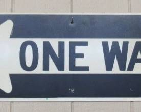 Metal One Way Sign