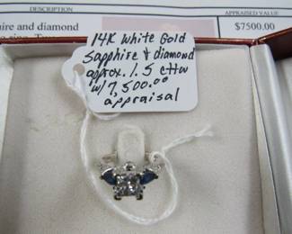 14K Sapphire & Diamond Ring