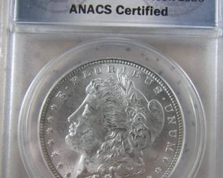 ANACS BU 1896 Morgan Silver Dollar