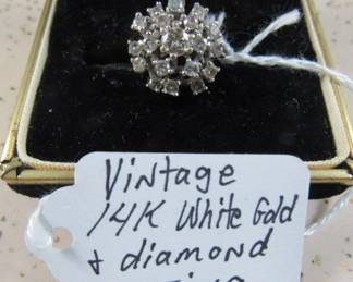 Vintage 14K Diamond Ring