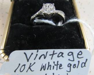 Vintage 10K Diamond Ring