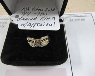 10K Diamond Ring
