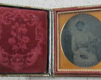 Black Lady Tin Type Photo