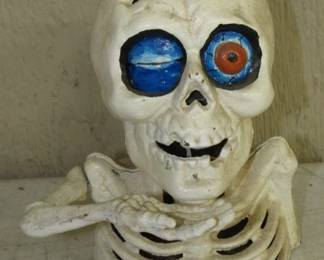 Cast Iron Skeleton Mechanical Bank