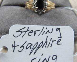 Sterling & Sapphire Ring