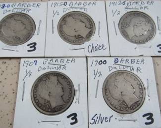 Barber Silver Half Dollars