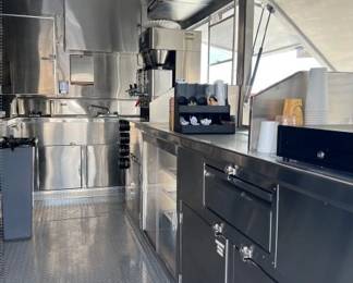 inside food and beverage cart/trailer