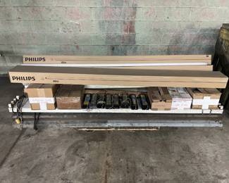 8 foot light fixtures, tubes, and ballasts