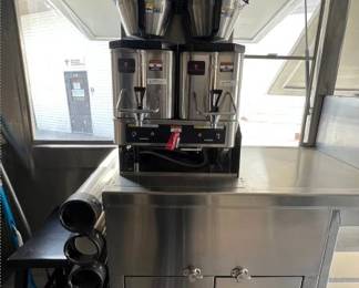 inside food and beverage cart/trailer