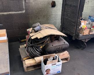 CM Lodestar 1 ton / 4 direction overhead beam hoist with 100 foot cable, smaller winch set