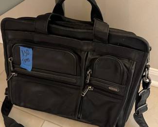 Tumi leather softsided laptop briefcase