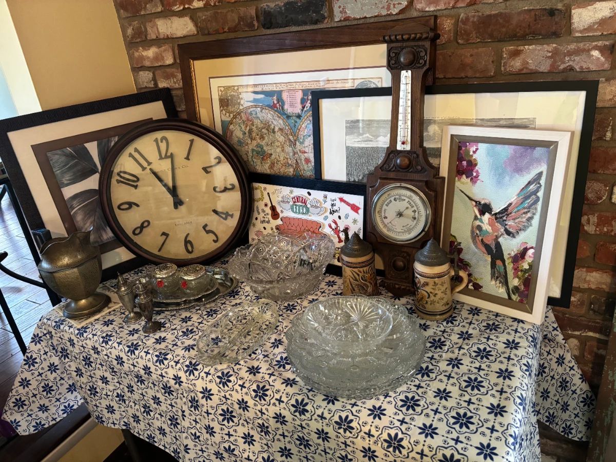 Clocks, Art, Crystal Dishes
