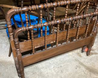 Antique Jenny Lind Spindle Bed Frame