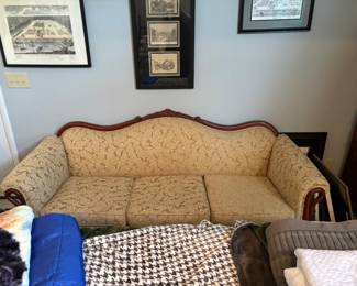 Victorian Style Camelback Sofa