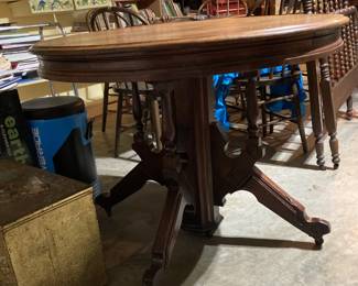 Antique VictorianStyle Wooden Dining Table