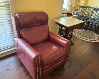 Burgundy Leather Recliner