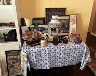 Lamps, Art, Teapot, etc.