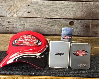 Winston zippo and hat