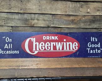 Cheerwine bench sign