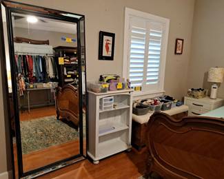 FLOOR MIRROR, STORAGE CHEST, BOOK CASE, LAMPS, MORE