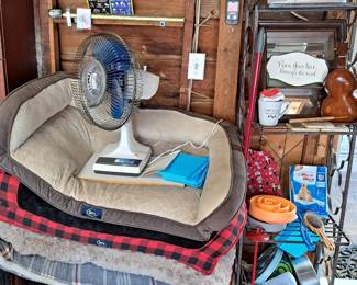 DOG BEDS, CRATES, FEEDERS, ETC.