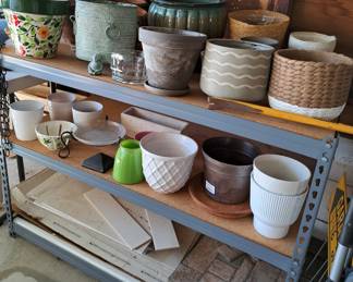 VARIETY OF FLOWER POTS