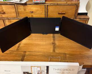 Like new in box- triple laptop monitors 