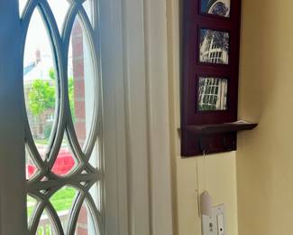 WALL SHELF/MIRROR WITH COAT HOOKS