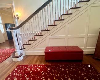 ENTRY FOYER RUGS AND STORAGE BENCH