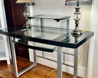DESK AND LAMPS