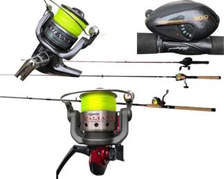 Three Fishing Rod & Reel Combos – Quantum, Shimano, Ambassadeur
