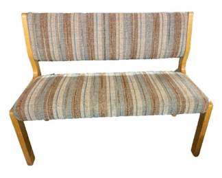 Daystrom Furniture Striped Upholstered Bench
