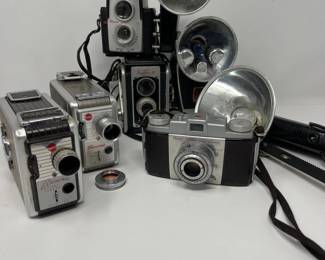Vintage Kodak Cameras & Brownie Movie Cameras – Untested Lot